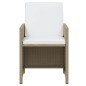 vidaXL Set comedor de jardín 15 pzas con cojines ratán sintético beige vidaXL Set comedor de jardín 15 pzas con cojines ratán sintético beige