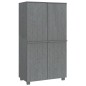 vidaXL Armario HAMAR madera maciza pino gris oscuro 89x50x180 cm vidaXL Armario HAMAR madera maciza pino gris oscuro 89x50x180 cm