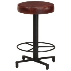 vidaXL Taburetes de barra de cocina 2 unidades cuero auténtico 52 cm