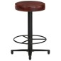 vidaXL Taburetes de barra de cocina 2 unidades cuero auténtico 52 cm vidaXL Taburetes de barra de cocina 2 unidades cuero auténtico 52 cm