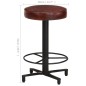vidaXL Taburetes de barra de cocina 2 unidades cuero auténtico 52 cm vidaXL Taburetes de barra de cocina 2 unidades cuero auténtico 52 cm