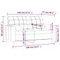 vidaXL Sofá de 2 plazas con cojines tela color crema 120 cm vidaXL Sofá de 2 plazas con cojines tela color crema 120 cm