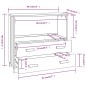 vidaXL Aparador HAMAR madera de pino maciza marrón miel 85x35x80 cm vidaXL Aparador HAMAR madera de pino maciza marrón miel 85x35x80 cm