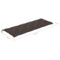 vidaXL Banco de jardín 3 plazas madera eucalipto gris y cojín 150 cm vidaXL Banco de jardín 3 plazas madera eucalipto gris y cojín 150 cm