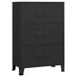vidaXL Baúl de almacenaje industrial metal negro 75x40x115 cm vidaXL Baúl de almacenaje industrial metal negro 75x40x115 cm