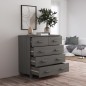 vidaXL Aparador HAMAR madera maciza de pino gris claro 79x40x80 cm vidaXL Aparador HAMAR madera maciza de pino gris claro 79x40x80 cm
