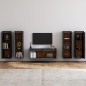 vidaXL Muebles para TV 5 piezas madera maciza de pino gris vidaXL Muebles para TV 5 piezas madera maciza de pino gris