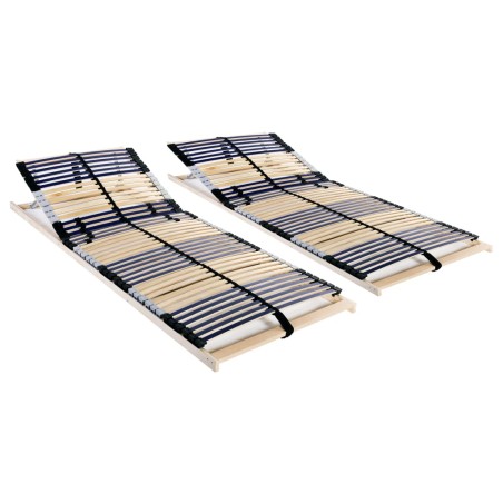 vidaXL Somieres de cama 2 uds con 42 láminas 7 zonas 80x200 cm