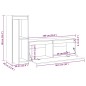 vidaXL Muebles para TV 2 piezas madera maciza de pino blanco