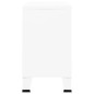 vidaXL Aparador industrial de metal y vidrio blanco 105x35x62 cm vidaXL Aparador industrial de metal y vidrio blanco 105x35x62 cm