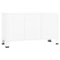 vidaXL Aparador industrial de metal y vidrio blanco 105x35x62 cm vidaXL Aparador industrial de metal y vidrio blanco 105x35x62 cm
