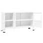 vidaXL Aparador industrial de metal y vidrio blanco 105x35x62 cm vidaXL Aparador industrial de metal y vidrio blanco 105x35x62 cm