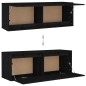 vidaXL Muebles para TV 5 piezas madera maciza de pino negro vidaXL Muebles para TV 5 piezas madera maciza de pino negro