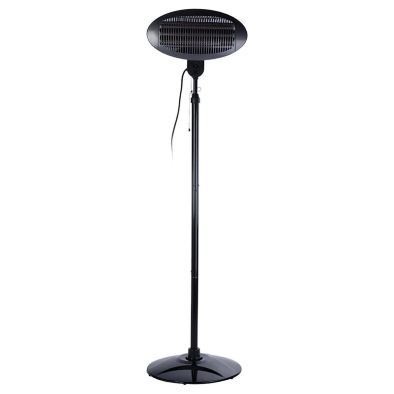 Excellent Electrics Calentador de patio de pie 2000 W cuarzo negro Excellent Electrics Calentador de patio de pie 2000 W cuarzo negro