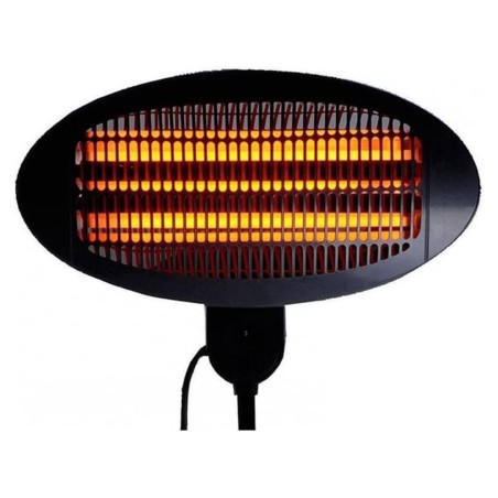 Excellent Electrics Calentador de patio de pie 2000 W cuarzo negro