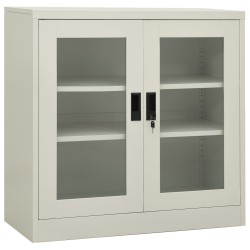 vidaXL Armario de oficina de acero gris claro 90x40x90cm