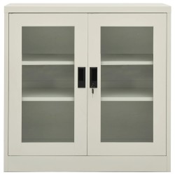 vidaXL Armario de oficina de acero gris claro 90x40x90cm