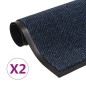 vidaXL Alfombras de entrada rectangulares de nudo 2 uds azul 60x90 cm vidaXL Alfombras de entrada rectangulares de nudo 2 uds azul 60x90 cm