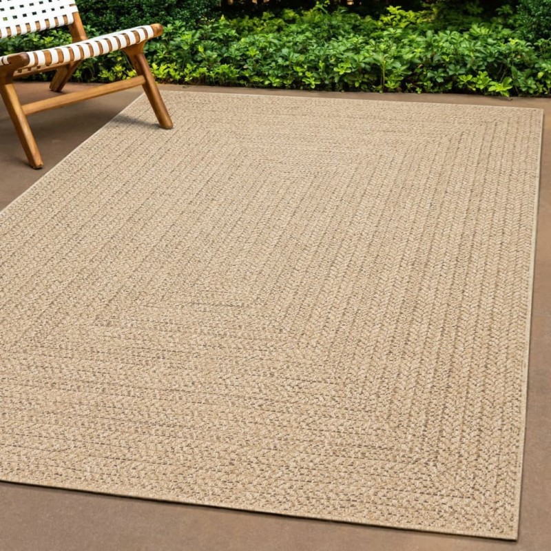 vidaXL Alfombra con aspecto de yute interior y exterior 140x200 cm vidaXL Alfombra con aspecto de yute interior y exterior 140x200 cm