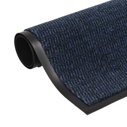 vidaXL Alfombras de entrada rectangulares de nudo 2 uds azul 60x90 cm