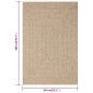 vidaXL Alfombra con aspecto de yute interior y exterior 140x200 cm vidaXL Alfombra con aspecto de yute interior y exterior 140x200 cm