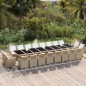 vidaXL Set comedor de jardín 21 pzas con cojines ratán sintético beige vidaXL Set comedor de jardín 21 pzas con cojines ratán sintético beige