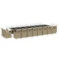 vidaXL Set comedor de jardín 21 pzas con cojines ratán sintético beige vidaXL Set comedor de jardín 21 pzas con cojines ratán sintético beige