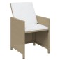 vidaXL Set comedor de jardín 21 pzas con cojines ratán sintético beige vidaXL Set comedor de jardín 21 pzas con cojines ratán sintético beige
