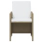 vidaXL Set comedor de jardín 21 pzas con cojines ratán sintético beige vidaXL Set comedor de jardín 21 pzas con cojines ratán sintético beige