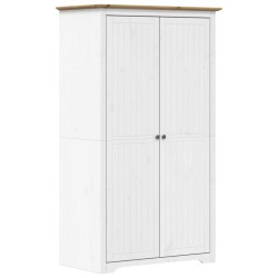 vidaXL Armario BODO madera maciza pino blanco y marrón 101x52x176,5 cm