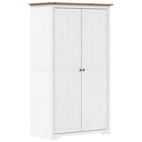 vidaXL Armario BODO madera maciza pino blanco y marrón 101x52x176,5 cm