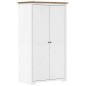 vidaXL Armario BODO madera maciza pino blanco y marrón 101x52x176,5 cm