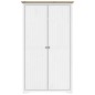 vidaXL Armario BODO madera maciza pino blanco y marrón 101x52x176,5 cm