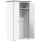 vidaXL Armario BODO madera maciza pino blanco y marrón 101x52x176,5 cm