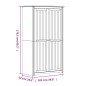 vidaXL Armario BODO madera maciza pino blanco y marrón 101x52x176,5 cm