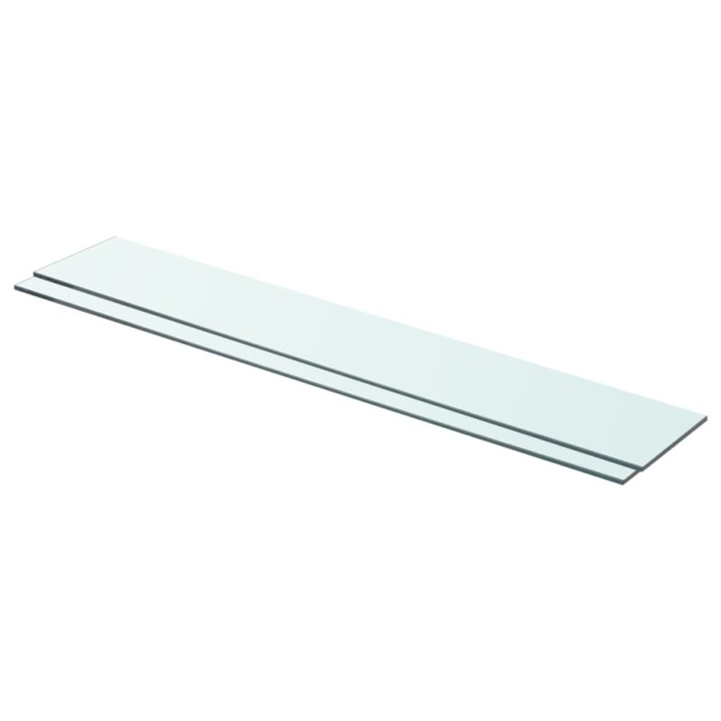 vidaXL Estantes 2 unidades panel de vidrio transparente 80x12 cm vidaXL Estantes 2 unidades panel de vidrio transparente 80x12 cm