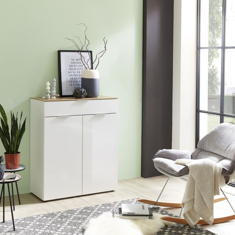 Germania Cajonera GW-Oslo blanco y roble Germania Cajonera GW-Oslo blanco y roble