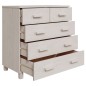 vidaXL Aparador HAMAR madera maciza de pino blanca 79x40x80 cm vidaXL Aparador HAMAR madera maciza de pino blanca 79x40x80 cm