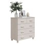 vidaXL Aparador HAMAR madera maciza de pino blanca 79x40x80 cm vidaXL Aparador HAMAR madera maciza de pino blanca 79x40x80 cm