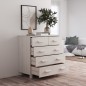 vidaXL Aparador HAMAR madera maciza de pino blanca 79x40x80 cm vidaXL Aparador HAMAR madera maciza de pino blanca 79x40x80 cm
