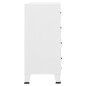 vidaXL Cajoner industrial de metal blanca 78x40x93 cm