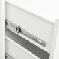 vidaXL Cajoner industrial de metal blanca 78x40x93 cm