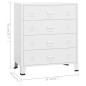 vidaXL Cajoner industrial de metal blanca 78x40x93 cm