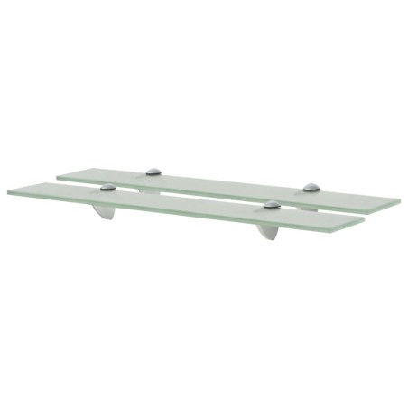 vidaXL Estantes flotantes 2 unidades vidrio 8 mm 60x10 cm
