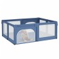 vidaXL Parque para bebés con 2 puertas tela Oxford azul claro