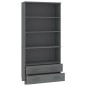 vidaXL Aparador HAMAR madera de pino maciza gris oscuro vidaXL Aparador HAMAR madera de pino maciza gris oscuro
