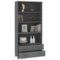 vidaXL Aparador HAMAR madera de pino maciza gris oscuro vidaXL Aparador HAMAR madera de pino maciza gris oscuro