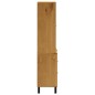 vidaXL Aparador alto con puertas vidrio FLAM madera pino 80x40x180 cm vidaXL Aparador alto con puertas vidrio FLAM madera pino 80x40x180 cm