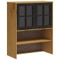 vidaXL Aparador alto con puertas vidrio FLAM madera pino 80x40x180 cm vidaXL Aparador alto con puertas vidrio FLAM madera pino 80x40x180 cm