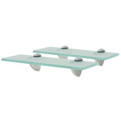 vidaXL Estantes flotantes 2 unidades vidrio 8 mm 30x10 cm